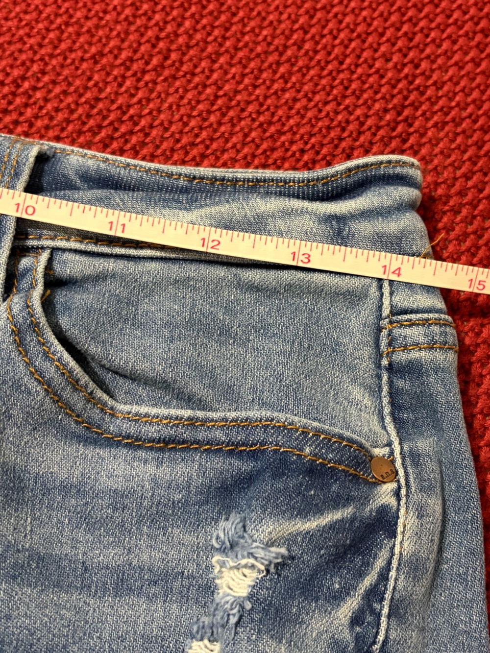 a.n.a Women's Light Blue Distressed Jeggings - Picture 5 of 7
